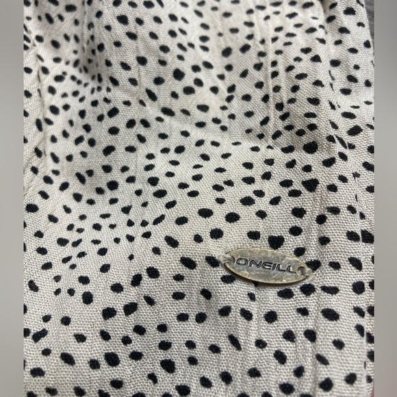 Cream Dotted O'Neill Off the Shoulder Tank Top Size Small - Picture 3 of 4